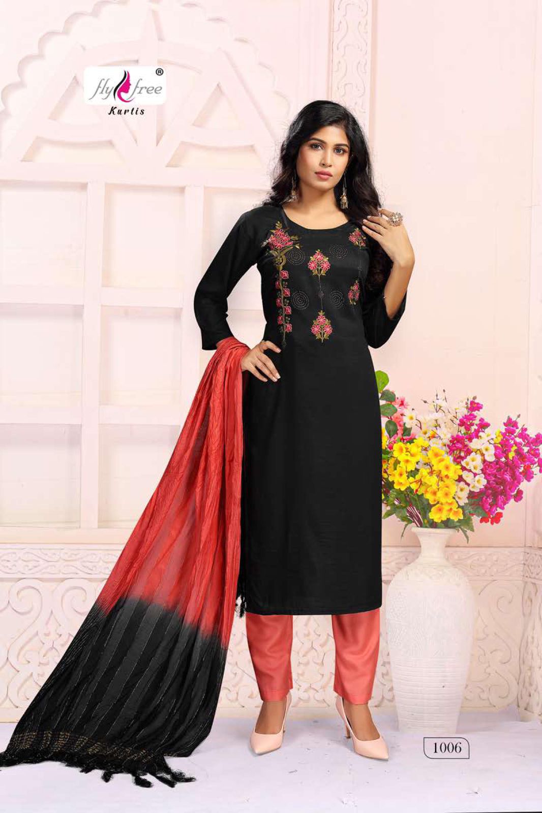 Fly Free Zian Ethnic Wear Ready Made Top With Bottom And Dupatta Catalog