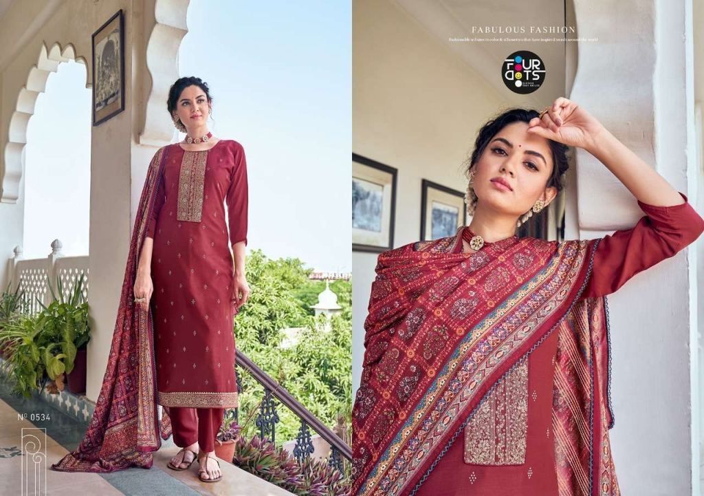 Four Dots Preyasi Vol 2 Muslin With Jacquard With Work Salwar Suits Catalog