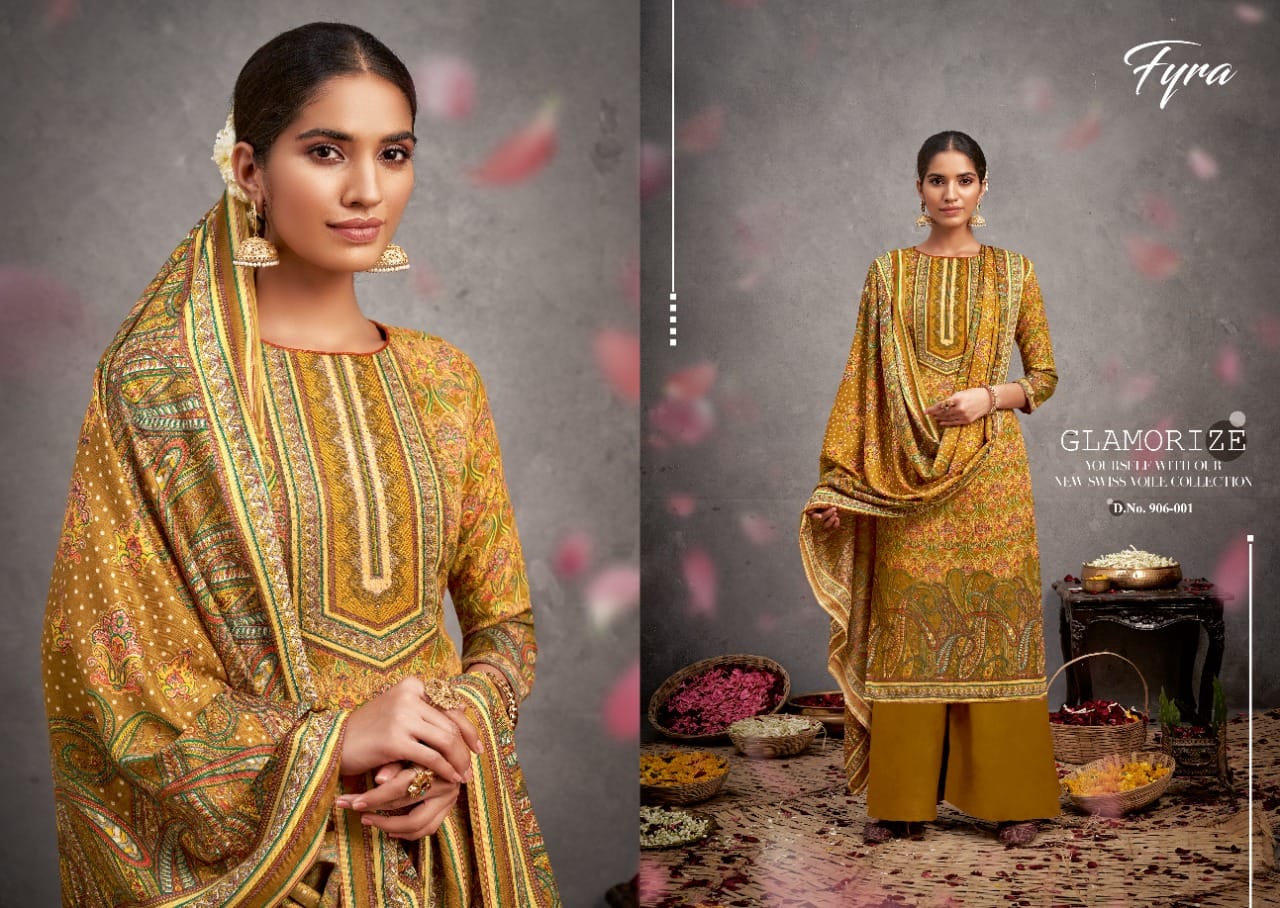 Fyra Kaani Designer Printed Pashmina Dress Material Catalog