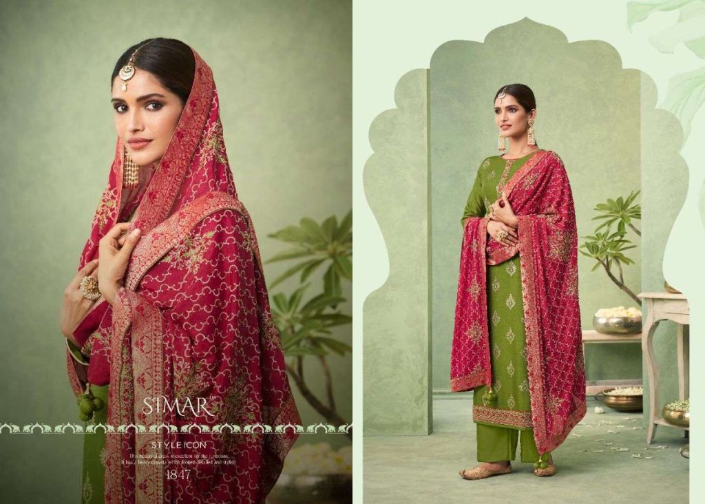 Glossy Gulnoor Embroidery Work Salwar Suits Catalog