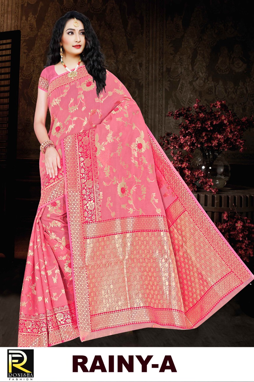 Ranjna Rainy Soft Cotton Formal Wear Designer Saree Collction