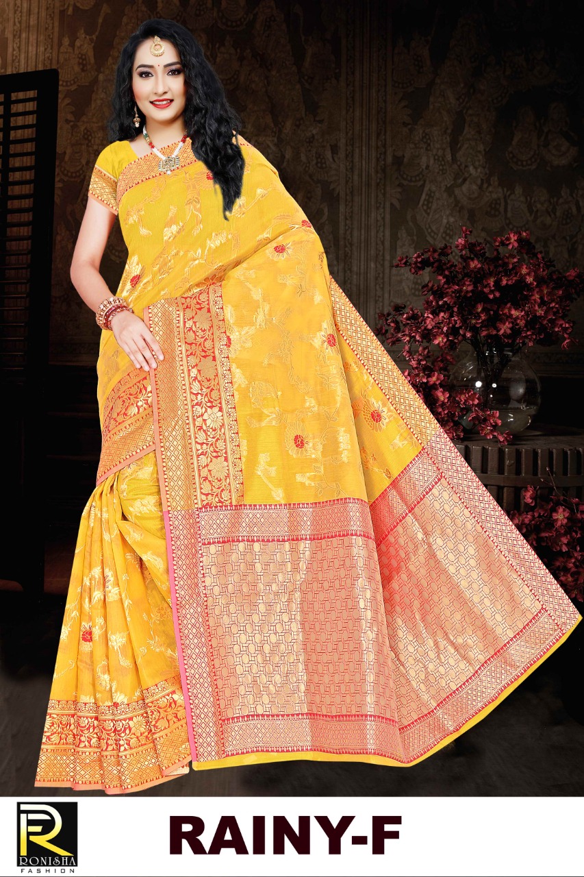 Ranjna Rainy Soft Cotton Formal Wear Designer Saree Collction