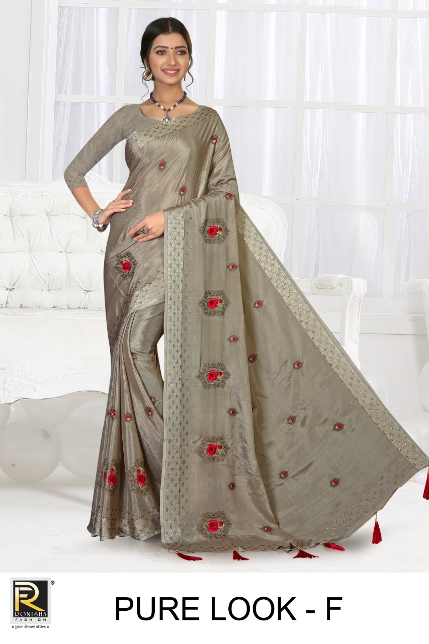 Ranjna Pure Look Fancy Thread Worked Siroski Diamond Exclusive Saree Online Shop