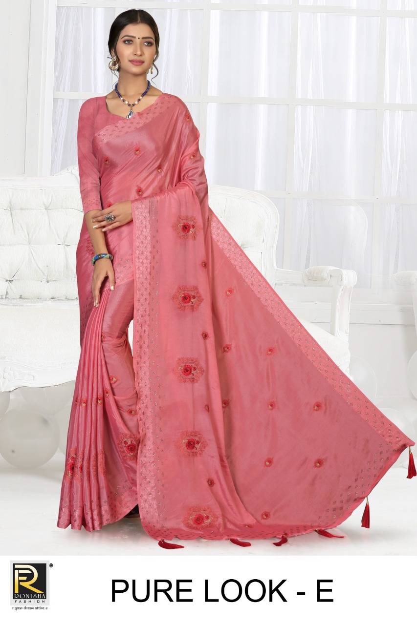 Ranjna Pure Look Fancy Thread Worked Siroski Diamond Exclusive Saree Online Shop