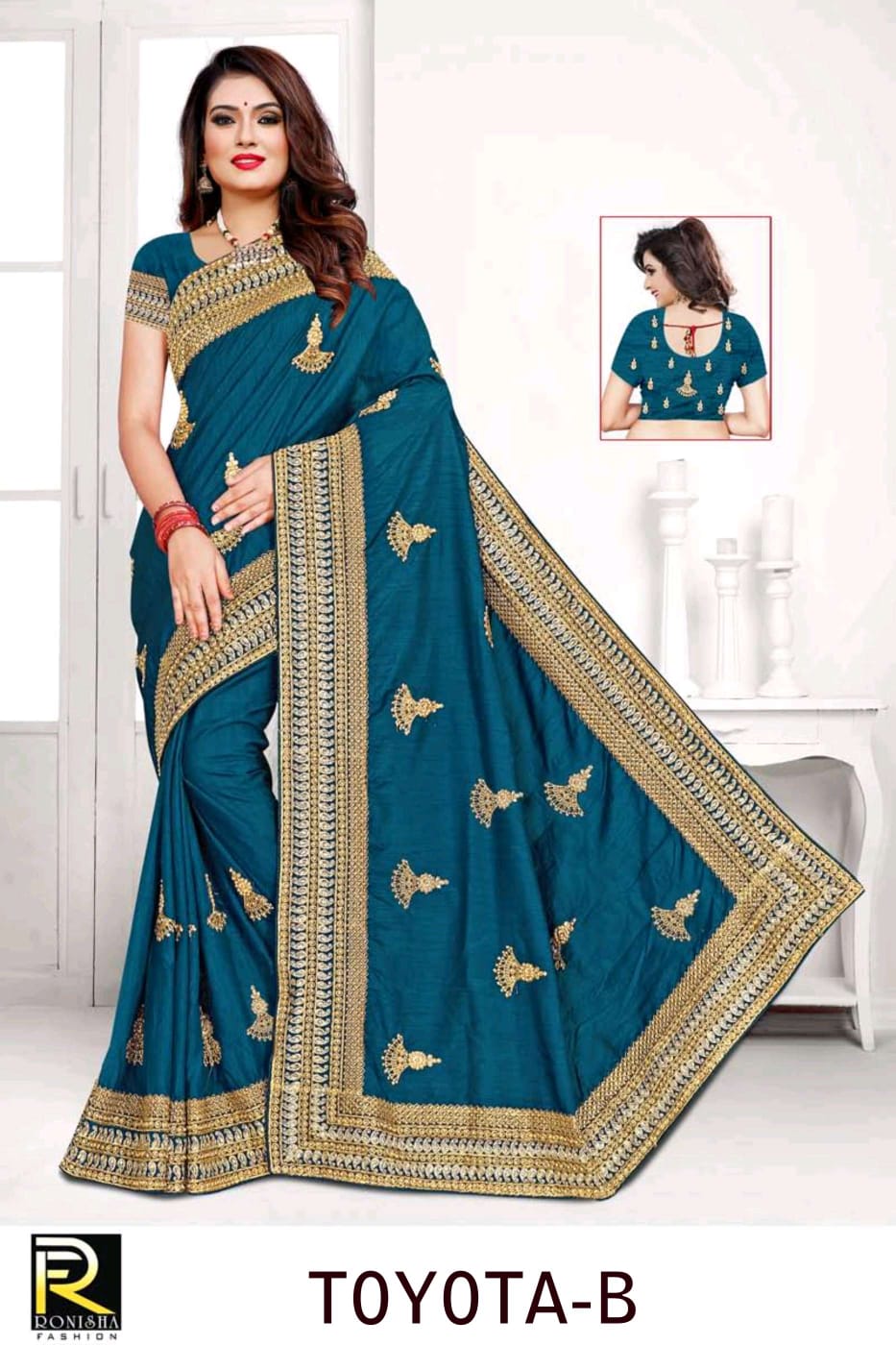 Ranjna Toyota Embroidery Jari Worked Heavy Diamond Wedding Saree Collecton
