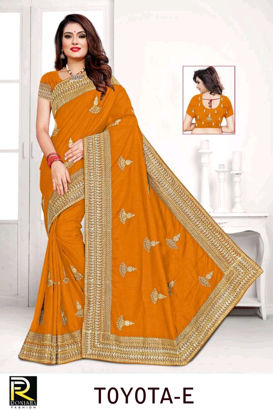 Ranjna Toyota Embroidery Jari Worked Heavy Diamond Wedding Saree Collecton