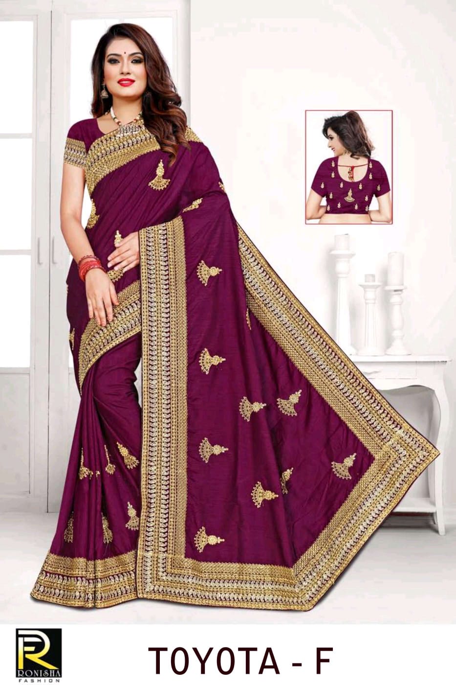 Ranjna Toyota Embroidery Jari Worked Heavy Diamond Wedding Saree Collecton