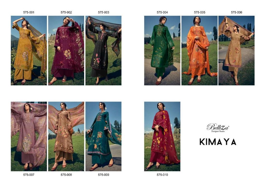 Belliza Kimaya Pure Pashmina Dress Material Catalog