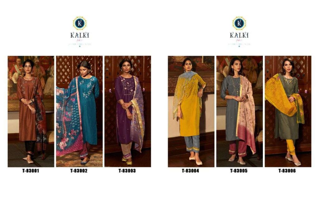 Kalki Tirth Vol-2 Pure Viscose Silk Kurtis With Bottom And Dupatta Catalog