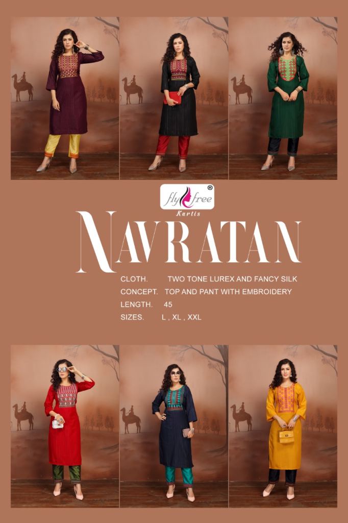 Fly Free Navratan Latest Designer Casual Kurti With Bottom Shopping