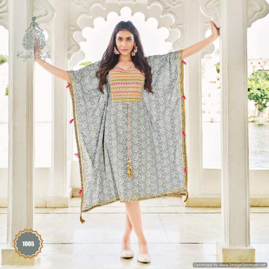 Printed Long Gown Style Kurti at Rs 750 | Long Kurti in Surat | ID:  24833658188