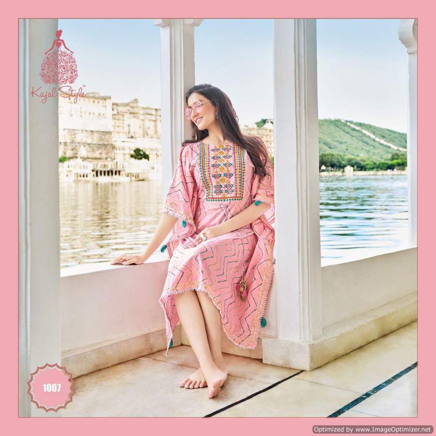 Kajal Style Cocktail Vol 1 Fancy Wear Kaftan Kurti Catalog