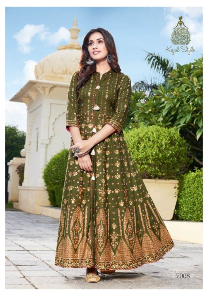 Kajal Style Fashion Colourbar Vol 6 Fancy Wear Designer Anarkali Long Kurti Catalog