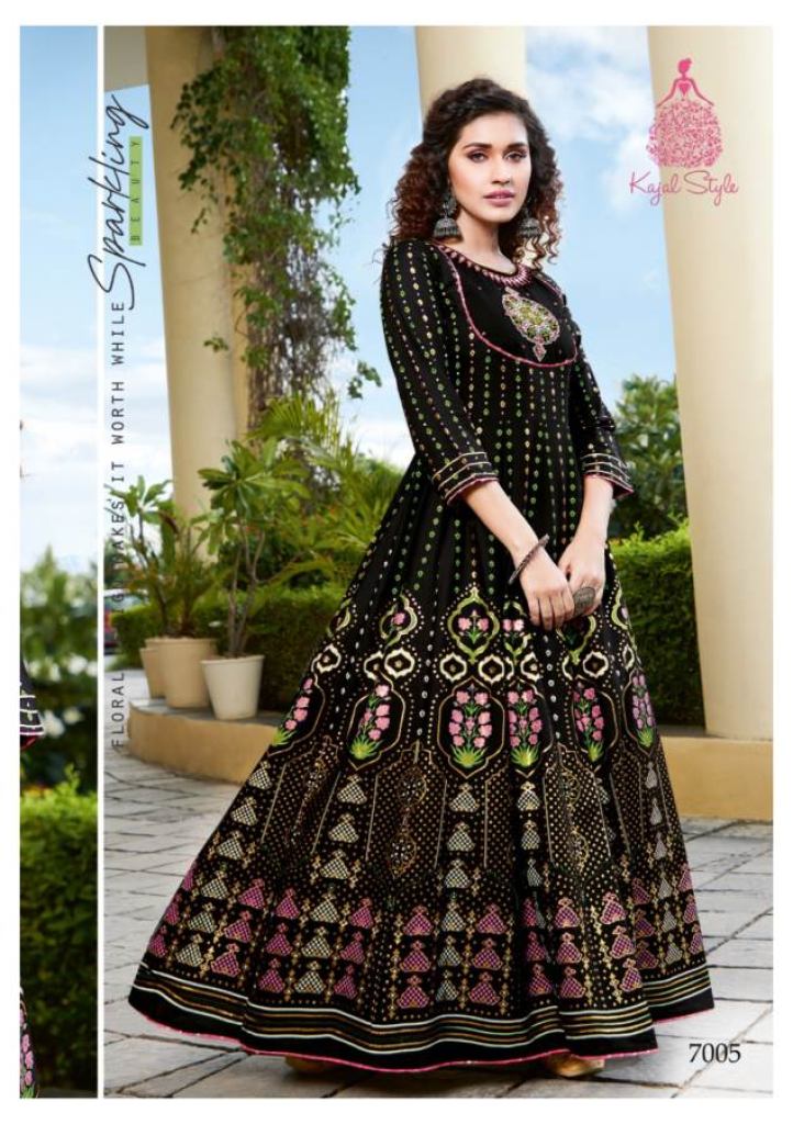 Kajal Style Fashion Colourbar Vol 6 Fancy Wear Designer Anarkali Long Kurti Catalog