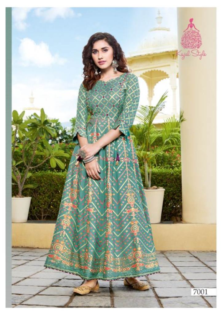 Kajal Style Fashion Colourbar Vol 6 Fancy Wear Designer Anarkali Long Kurti Catalog