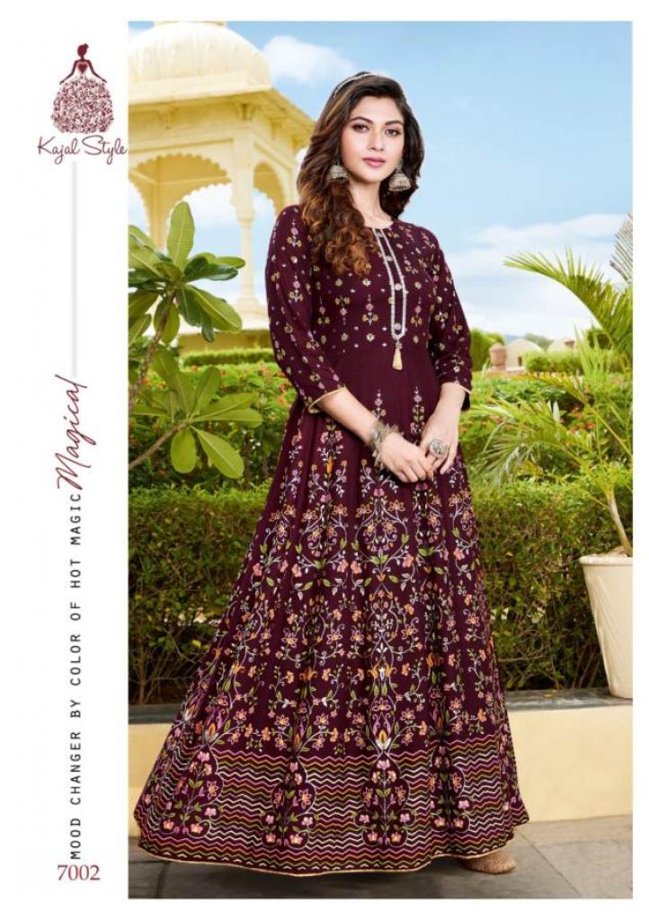 Kajal Style Fashion Colourbar Vol 6 Fancy Wear Designer Anarkali Long Kurti Catalog