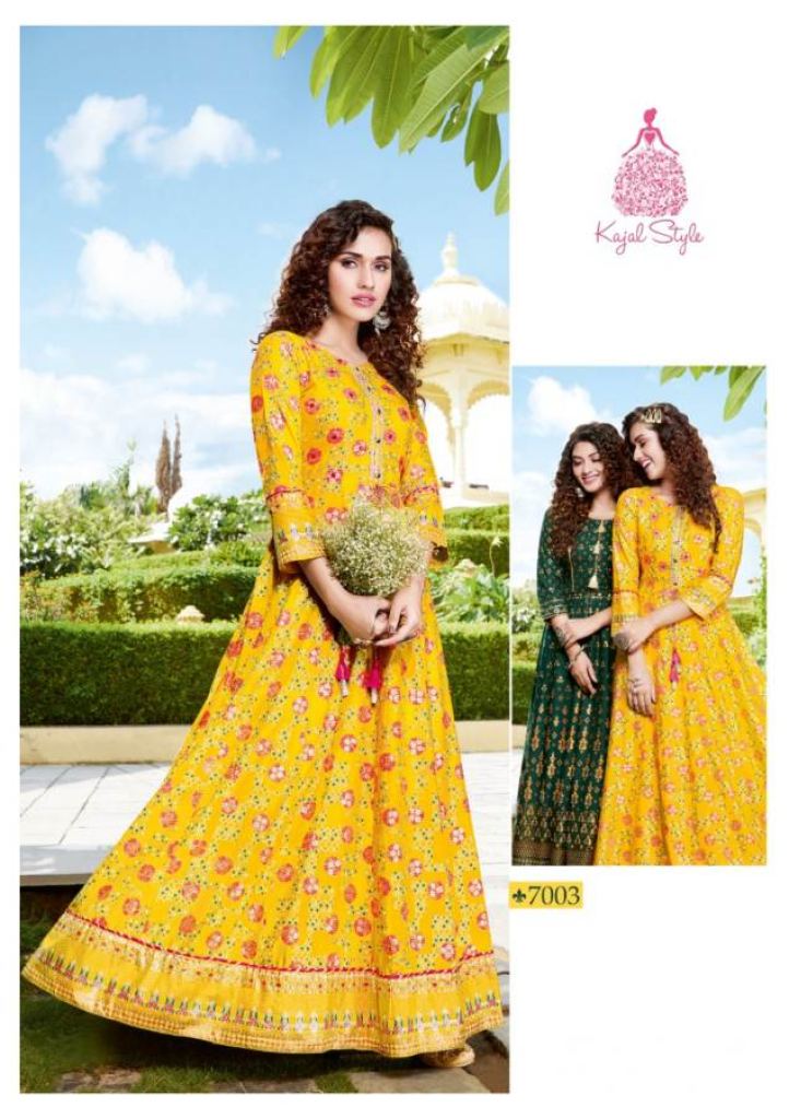 Kajal Style Fashion Colourbar Vol 6 Fancy Wear Designer Anarkali Long Kurti Catalog