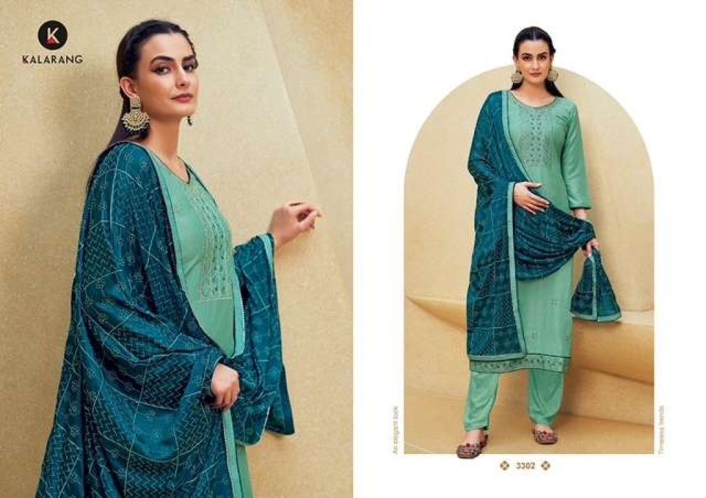 Kalarang Barkha Parampara Silk All Over With Embroidery Dress Material Catalog