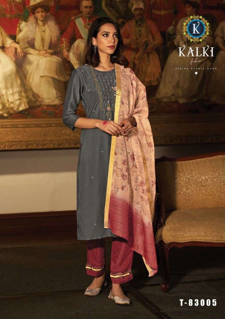 Kalki Tirth Vol-2 Pure Viscose Silk Kurtis With Bottom And Dupatta Catalog