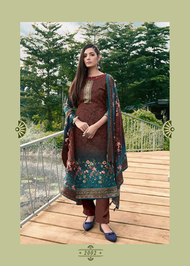Kay Vee Sorin Pashmina Digital Print Dress Material Catalog