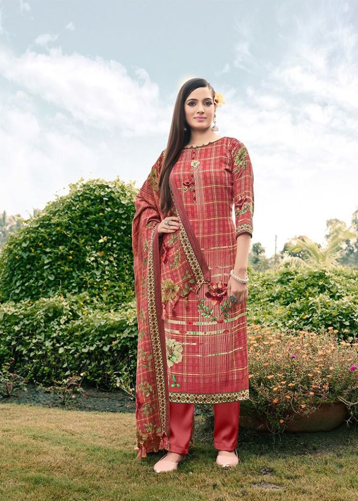 Kay Vee Sorin Pashmina Digital Print Dress Material Catalog