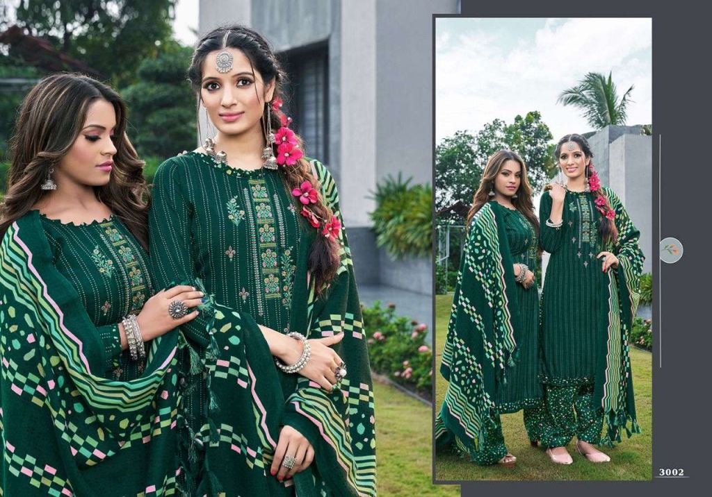 Kay Vee Suits Tarang Patiyala Pure Pasmina With Work Dress Material Shop