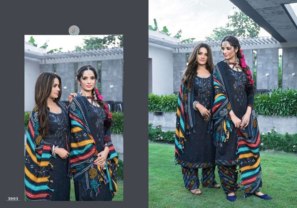 Kay Vee Suits Tarang Patiyala Pure Pasmina With Work Dress Material Shop