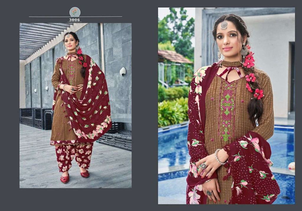 Kay Vee Suits Tarang Patiyala Pure Pasmina With Work Dress Material Shop