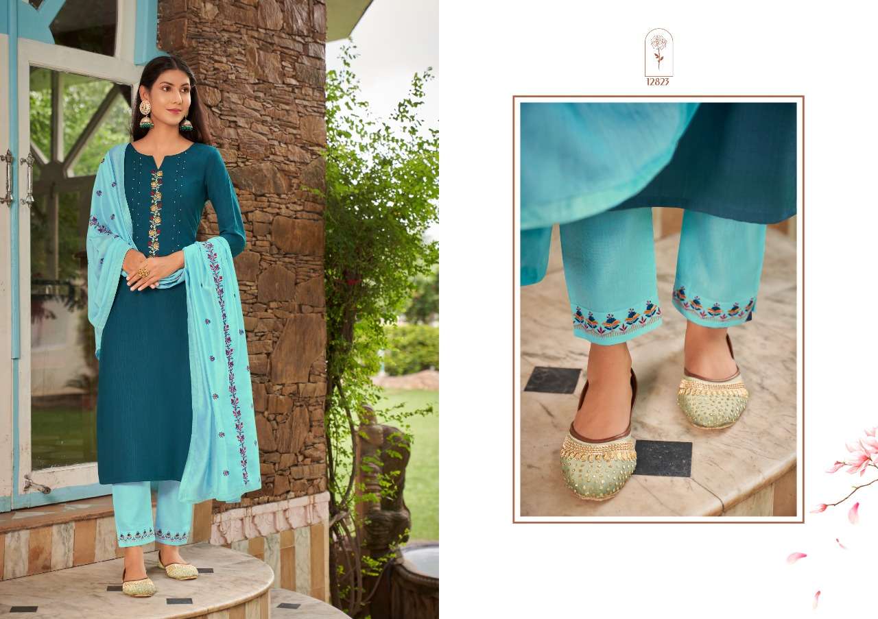 Kessi Kajree Kivi Sundri Heavy Reyon With Work Kurtis With Bottom And Dupatta Catalog