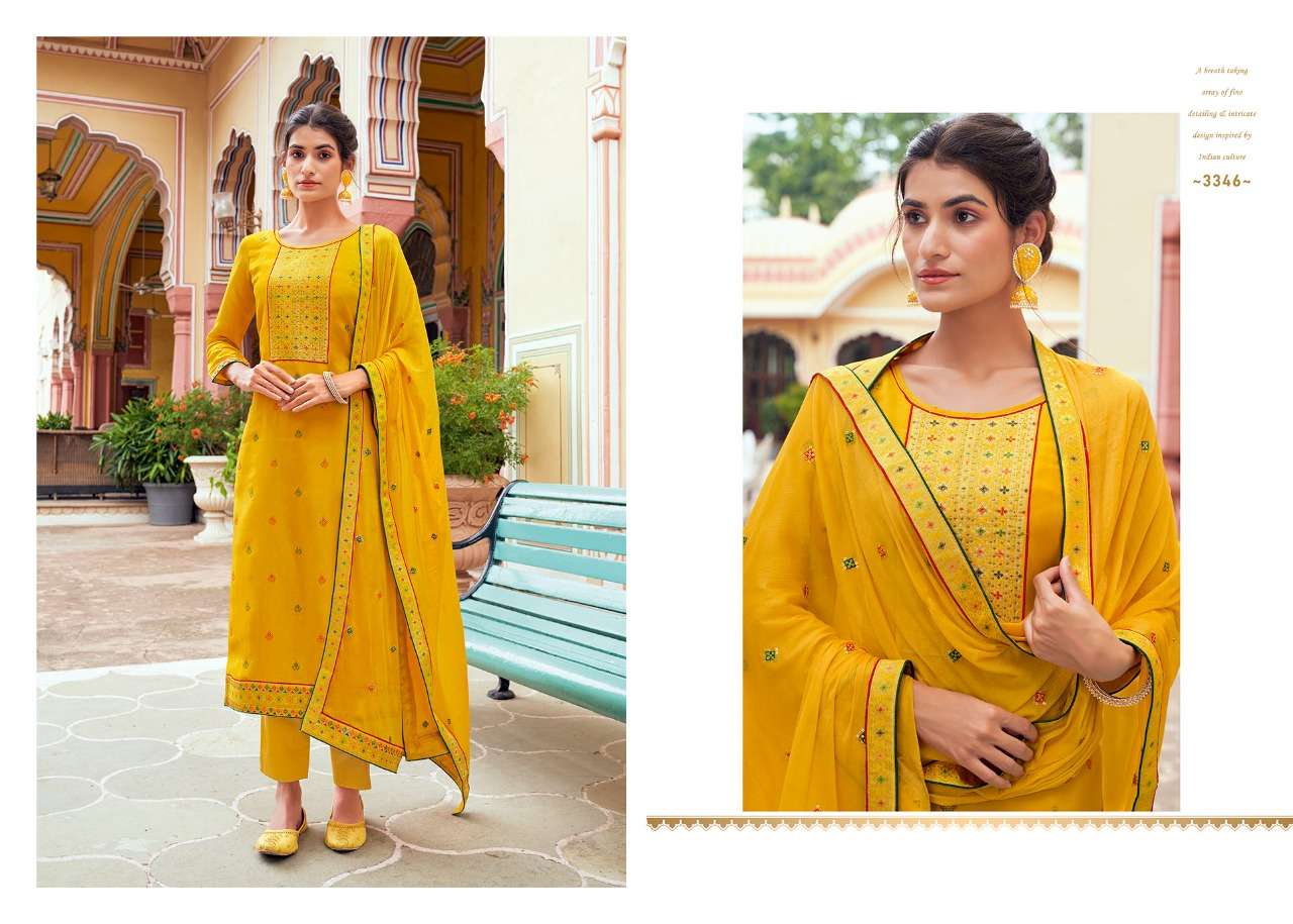 Kessi Rangoon Aaradhya Heavy Muslin With Work Readymade Dress Material Catalog
