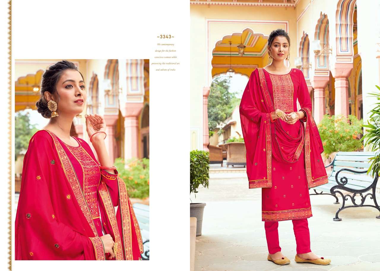Kessi Rangoon Aaradhya Heavy Muslin With Work Readymade Dress Material Catalog