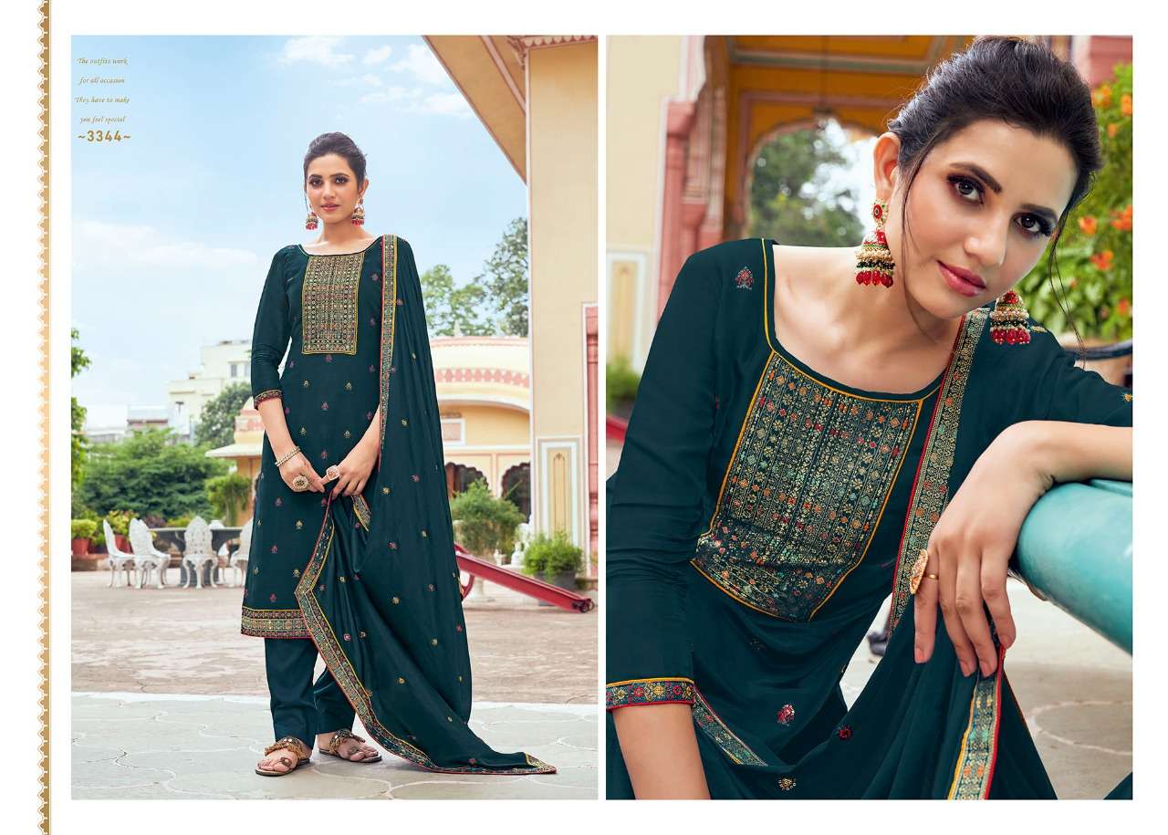 Kessi Rangoon Aaradhya Heavy Muslin With Work Readymade Dress Material Catalog
