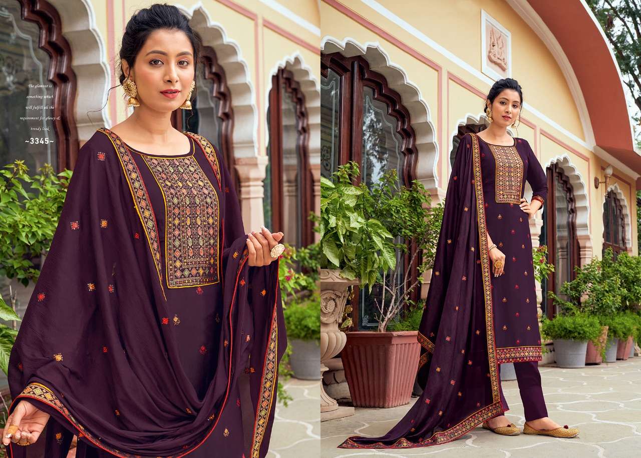 Kessi Rangoon Aaradhya Heavy Muslin With Work Readymade Dress Material Catalog