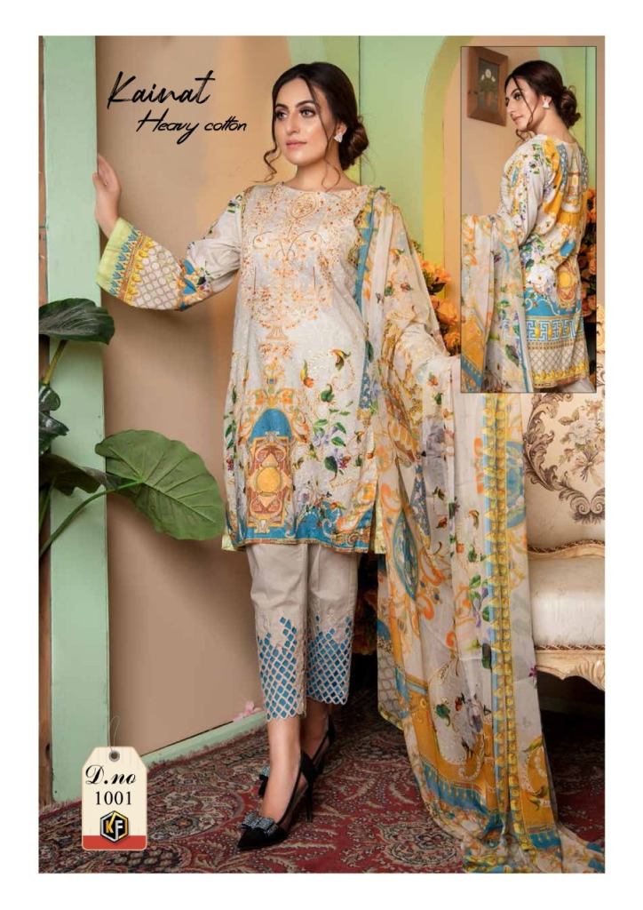 Keval Fab Kainat Luxury Cotton Collection Vol 1 Cotton Karachi Pakistani Suit Catalog
