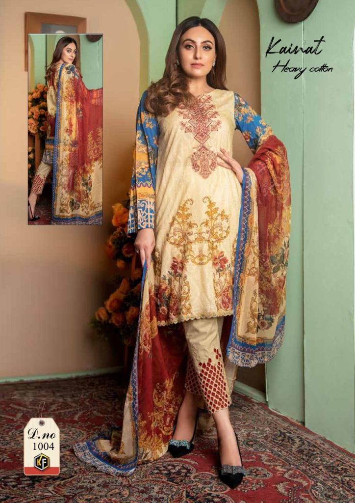 Keval Fab Kainat Luxury Cotton Collection Vol 1 Cotton Karachi Pakistani Suit Catalog