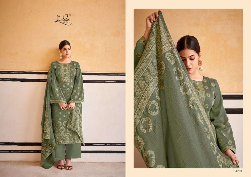 Levisha Alisa Pure Pashmina Jacquard Kani Print Salwar Suits Catalog