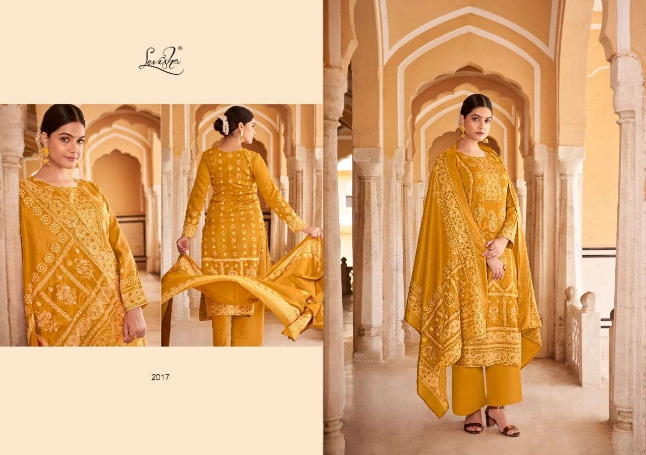 Levisha Alisa Pure Pashmina Jacquard Kani Print Salwar Suits Catalog