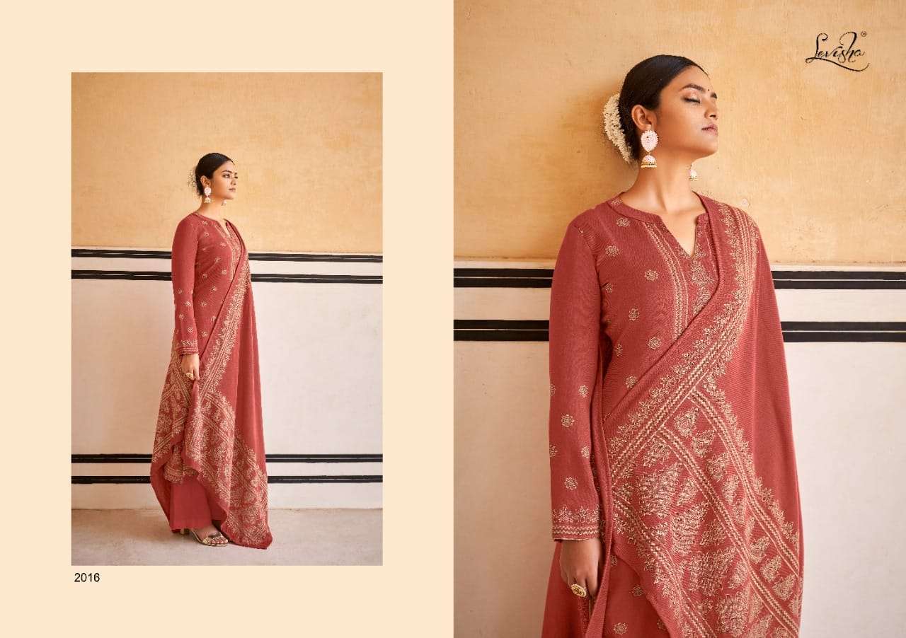 Levisha Alisa Pure Pashmina Jacquard Kani Print Salwar Suits Catalog