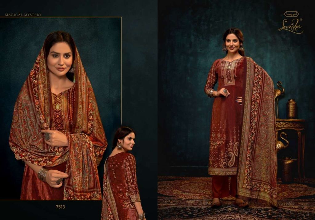 Levisha Surbhi Vol 2 Pure Velvet With Digital Print Salwar Suits