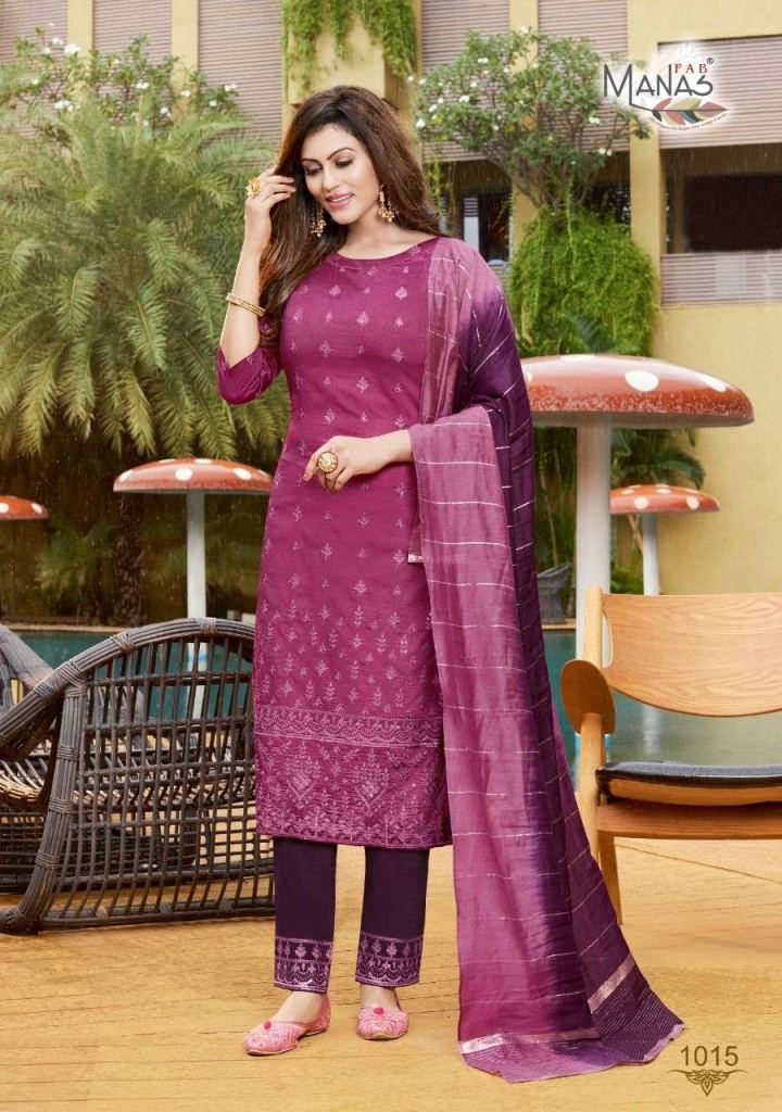 Manas Lucknowi Vol 3 Fancy Fabric Kurtis With Bottom And Dupatta Shop