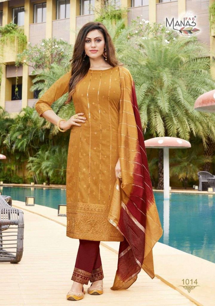 Manas Lucknowi Vol 3 Fancy Fabric Kurtis With Bottom And Dupatta Shop