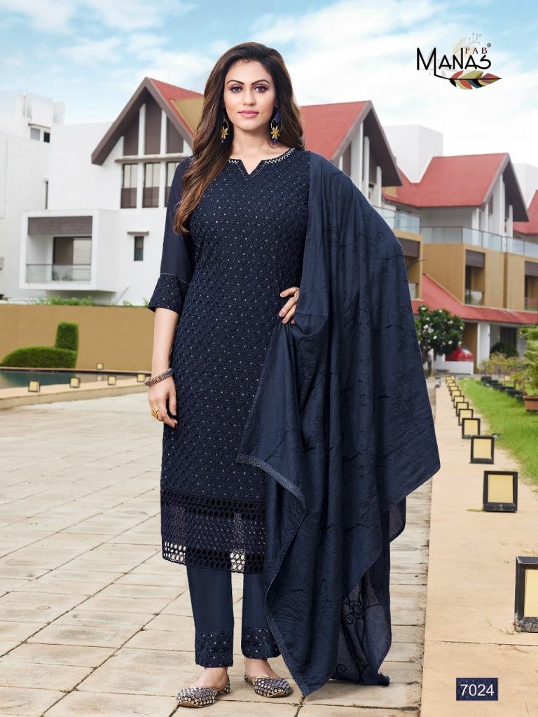 Manas Schiffli Vol 4 Georgette Wear Ready Made Catalog