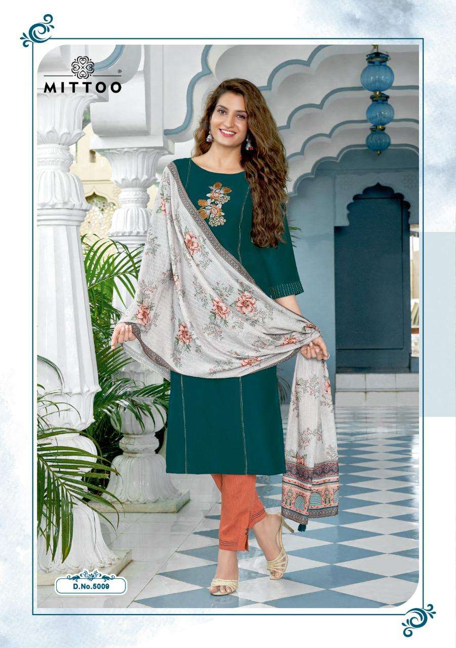 Mittoo Fashion Noor Vol 2 Nylon Viscose Silk Top With Bottom And Dupatta Wholesale Catalog