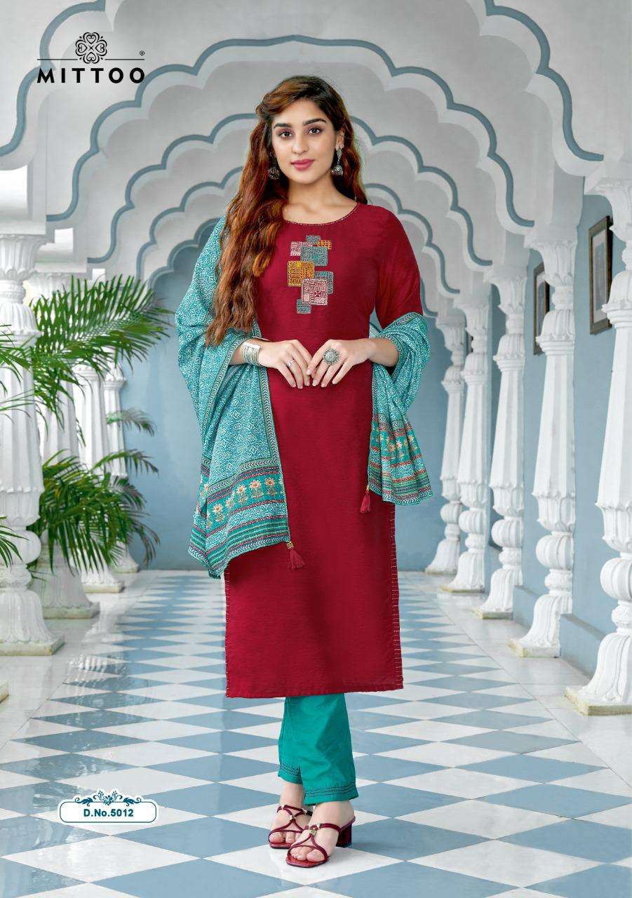 Mittoo Fashion Noor Vol 2 Nylon Viscose Silk Top With Bottom And Dupatta Wholesale Catalog