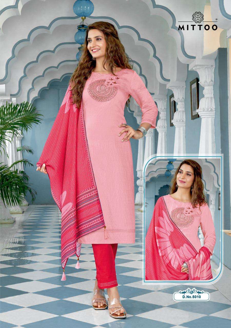 Mittoo Fashion Noor Vol 2 Nylon Viscose Silk Top With Bottom And Dupatta Wholesale Catalog