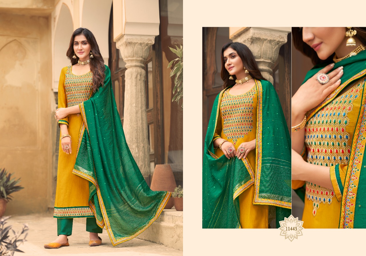 Panch Ratna Mahek Designer Silk Embroidery Salwar Suit Catalog