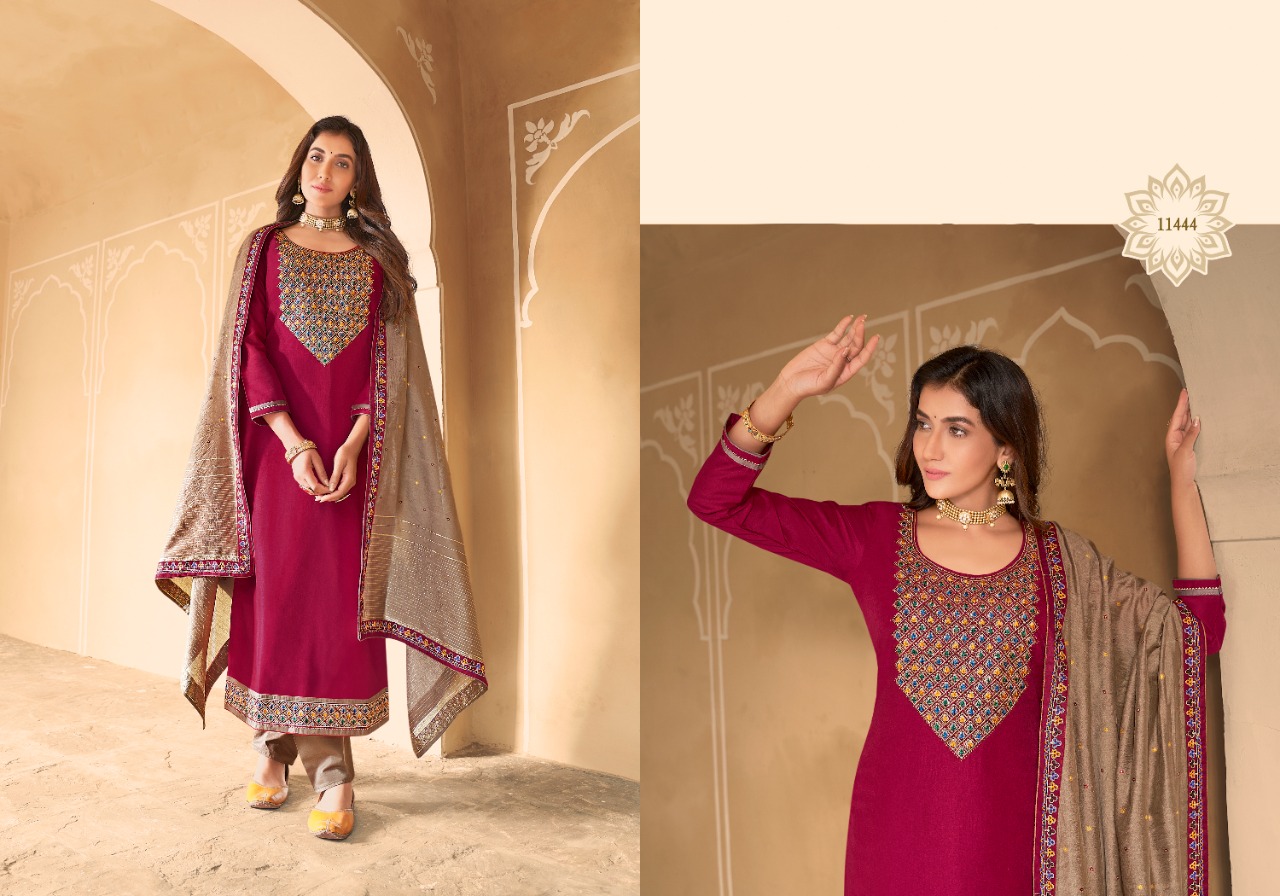Panch Ratna Mahek Designer Silk Embroidery Salwar Suit Catalog