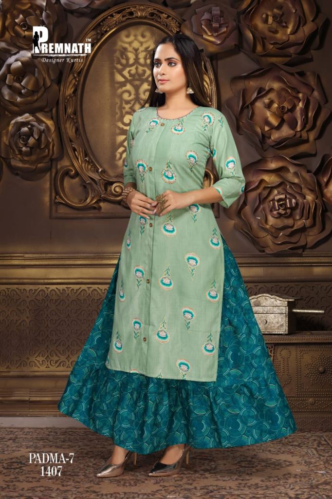 High-low Embellished Kurta with Drape Dhoti Skirt – wishdrobe