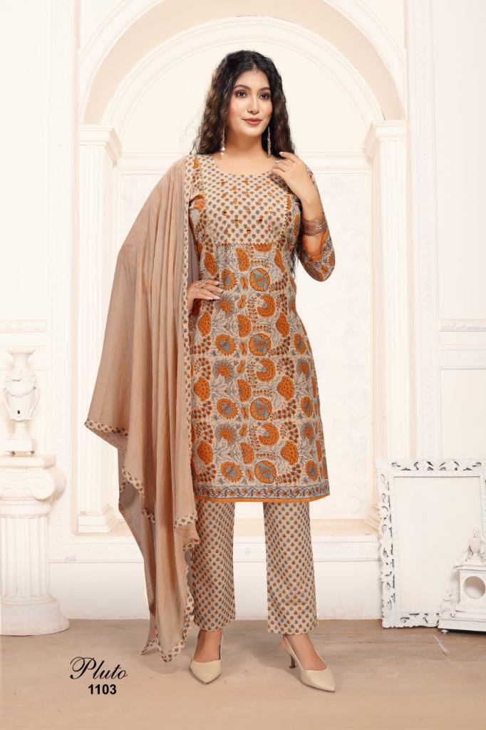 Premnath Pluto Vol 6 Designer Kurti Pant With Dupatta Catalog