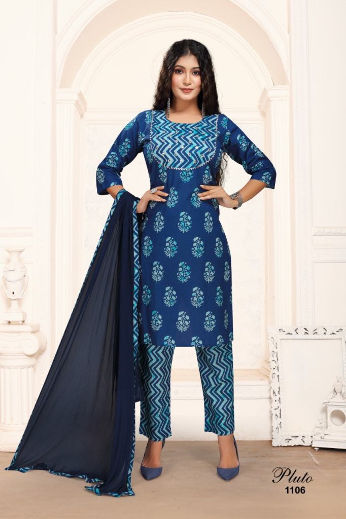 Premnath Pluto Vol 6 Designer Kurti Pant With Dupatta Catalog